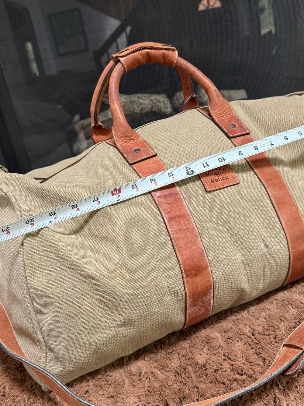 Cutter & Buck Canvas & Leather Weekender Duffel Bag